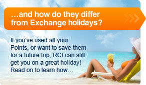 ...and how do they differ from Exchange vacations? If you've used all your Points, or want to save them for a future trip, RCI can still get you on a great vacation! Read on to learn how...