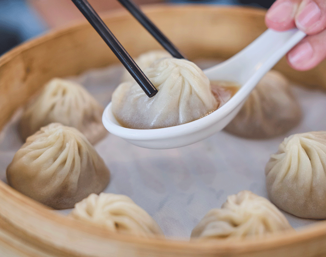 Try the classic dumplings at China Bar