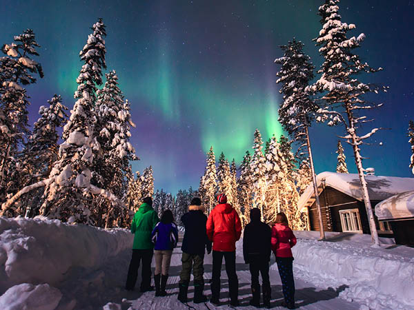 Excursion en petit groupe dans la nature pour observer les aurores boréales au départ de Rovaniemi