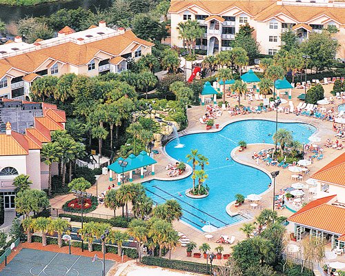 An aerial view of the pool area of the Sheraton Vistana Resort