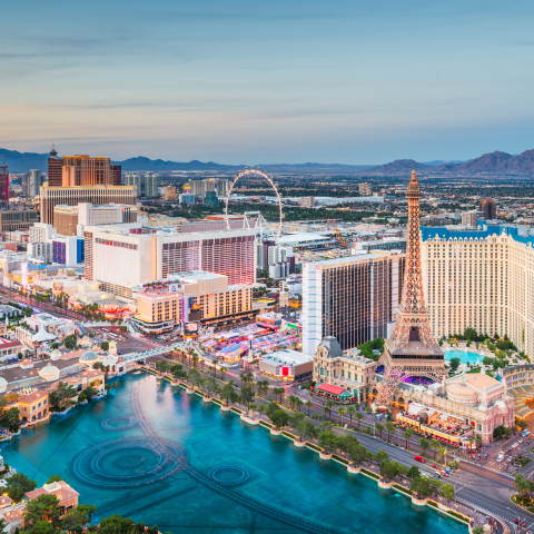 Aerial view of Las Vegas