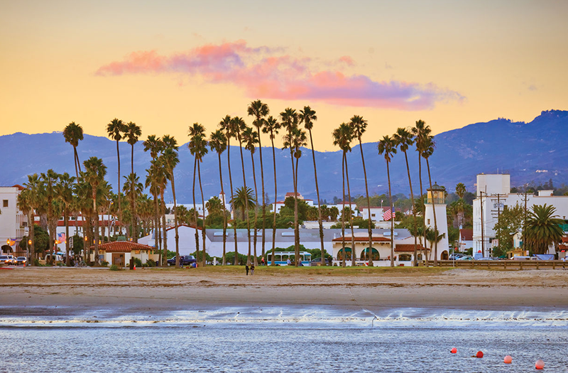 Sunset view of Anaheim California