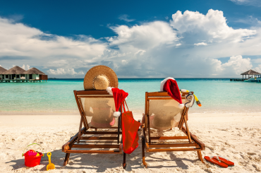 holiday celebration on a tropical beach