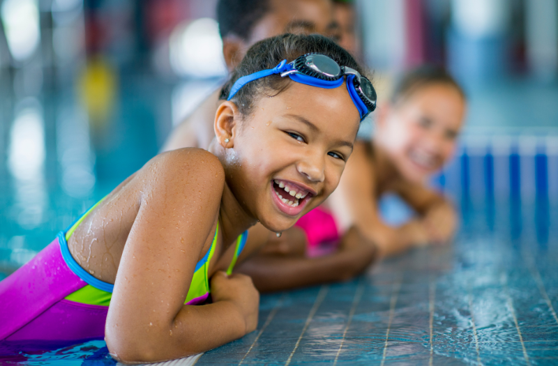 A group of children enjoying the pool at the waterpark capital of the world