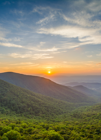 An aerial view of Shenandoah Valley