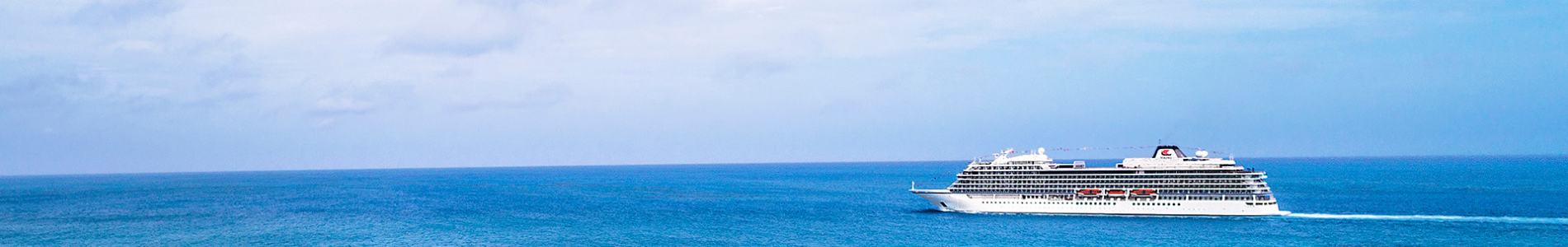 Viking Cruiseline sailing in the ocean