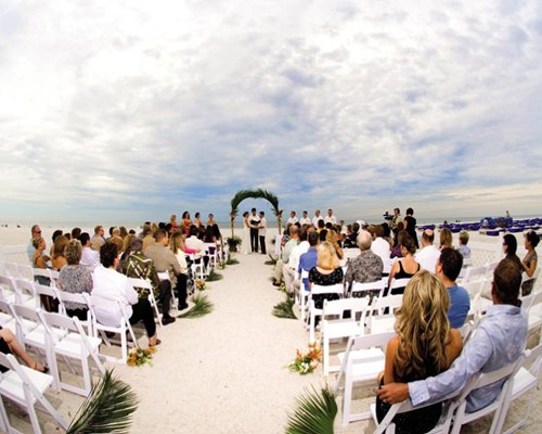 A beach wedding.