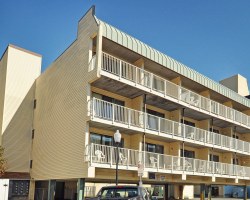 MAIN BUILDING VIEW OF BALCONIES OF BOARDWALK ONE.