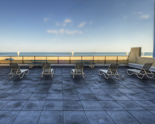 Lounge area facing beach.