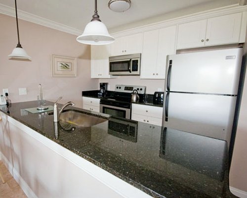 A well equiped kitchen.