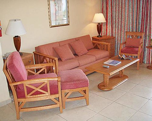 A well furnished living room area.