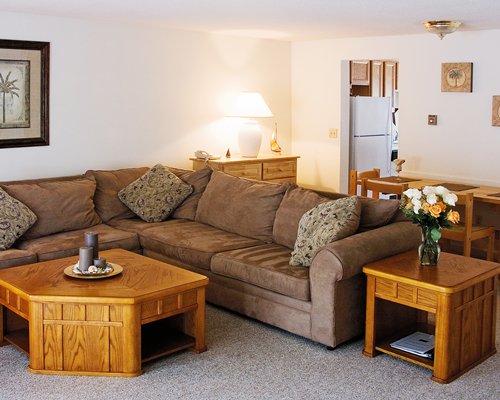 A well furnished living room.