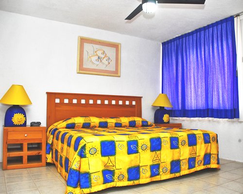 A well furnished bed room with king size bed.
