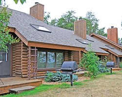 Scenic exterior view of the Breezy Point Resort.