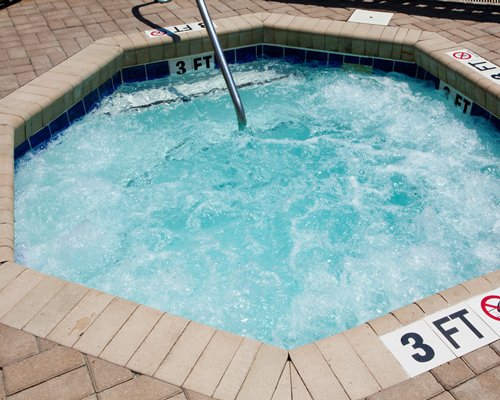 An outdoor hot tub.