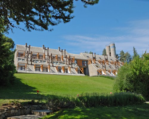 A scenic exterior view of multi story units.
