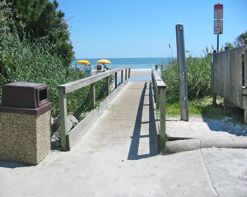 A pathway leading to the beach.