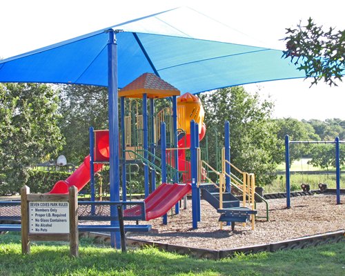 An outdoor childrens play area.