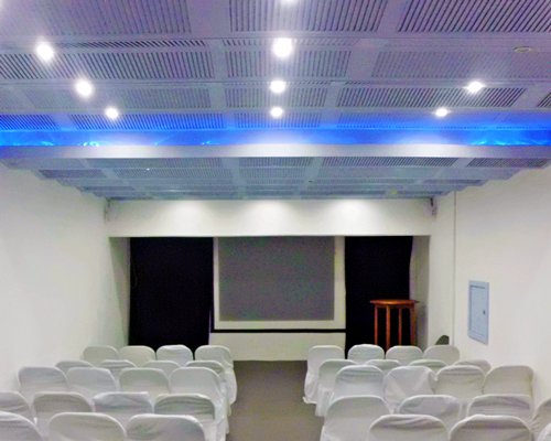 An indoor conference hall.