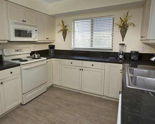 A well equipped kitchen.