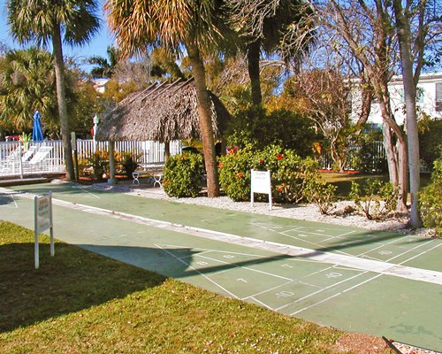 Two outdoor shuffle boards.