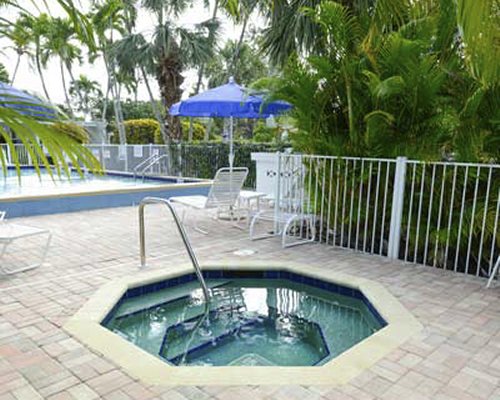 An outdoor hot tub.