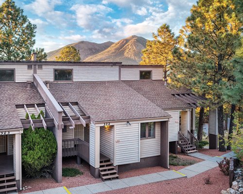 Scenic exterior view of Wyndham Flagstaff Resort multiple units.
