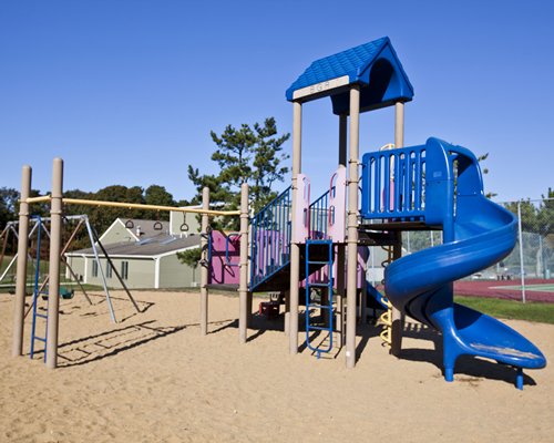 A view of an outdoor play area.