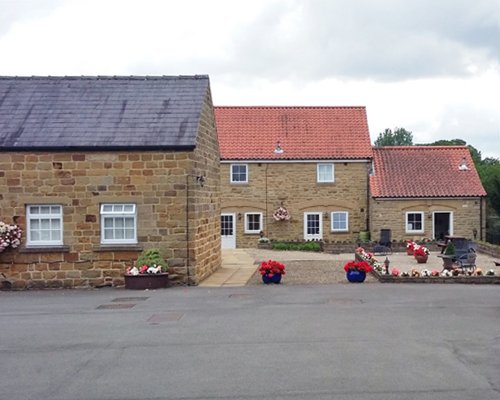 Exterior view of the units at Sutton Hall Timeshare Club.