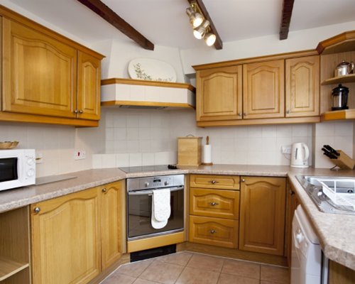 An open plan kitchen.