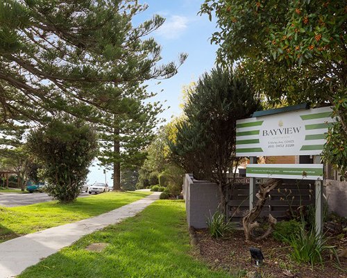 Signboard of Bayview Apartments.