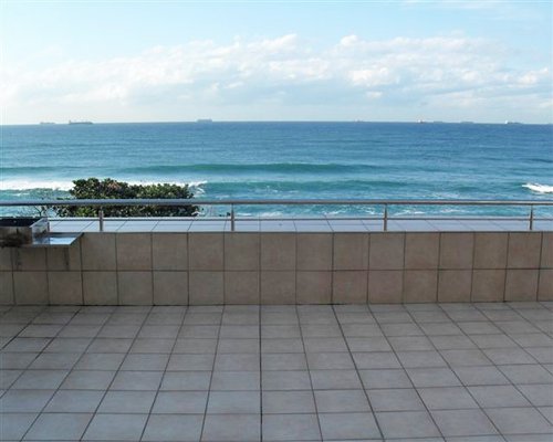 A view of the ocean from balcony.