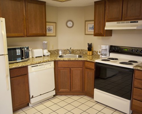 A well equipped kitchen.