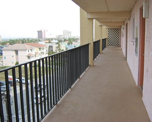 Balcony with an outside view.