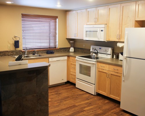 A WELL EQUIPPED KITCHEN.