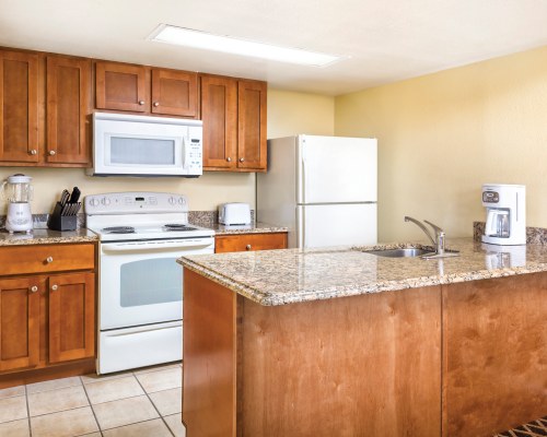 A WELL EQUIPPED KITCHEN.