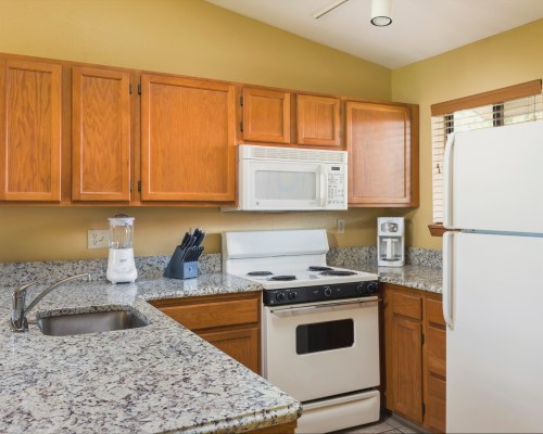 A WELL EQUIPPED KITCHEN.