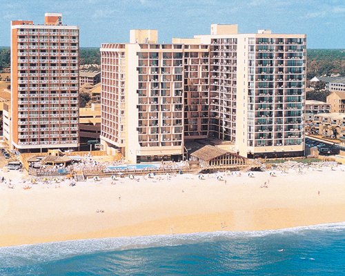 A view of Sands Ocean Club alongside the ocean.