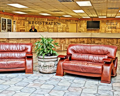 The reception area with lounge access.