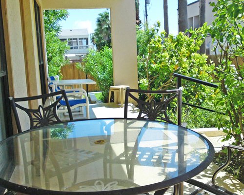 A view of the patio furniture.