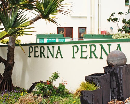 Signboard of Perna Perna Mossel Bay resort.