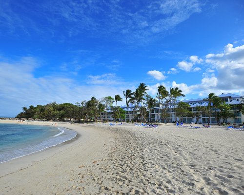 A beach alongside the Paradise Beach Club.