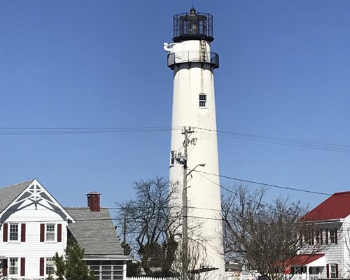 A lighthouse at Lighthouse Point Villas.