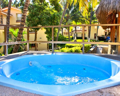 An outdoor hot tub.