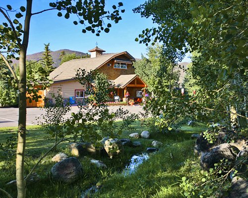 Scenic exterior view of the Swan Mountain Resort.