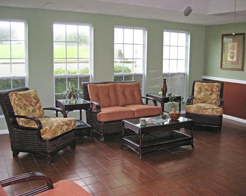 A well furnished living room with an outside view.