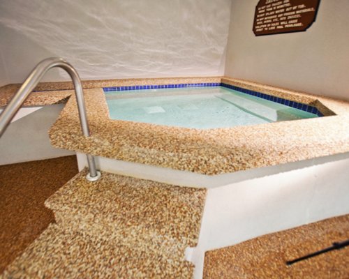 An indoor hot tub.