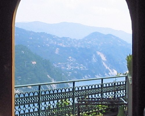 View of the water from the balcony.
