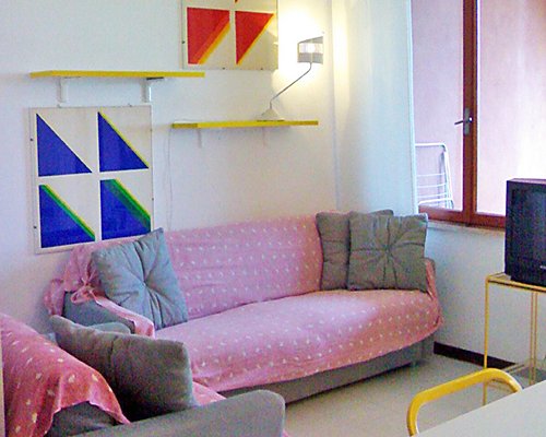 A well furnished living room with television.