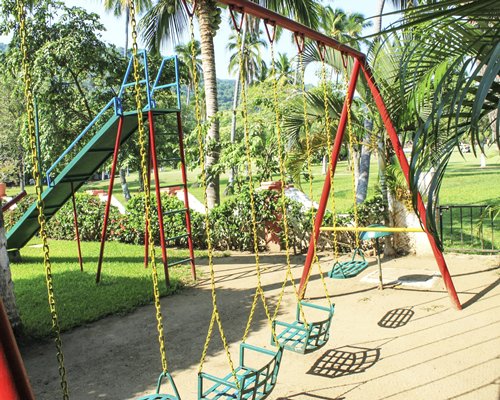 An outdoor playscape.